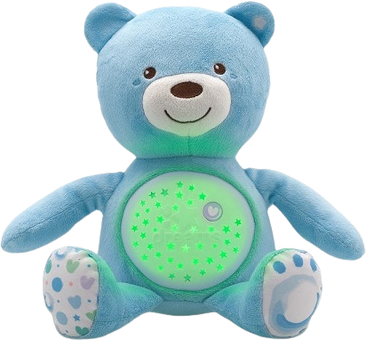 Chicco Medvedík uspávačik s projektorom a hudbou Baby Bear First Dreams - modrá 0m+