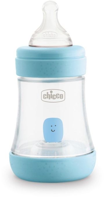 Chicco Dojčenská fľaša Perfect 5 silikón, chlapec 150ml