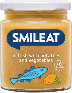 Smileat BIO príkrm divoká treska so zemiakmi a zeleninou s extra panenským olivovým olejom 6M+ 230 g