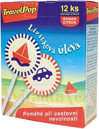 TravelPop lízanka pri cestovnej nevoľnosti 12 ks