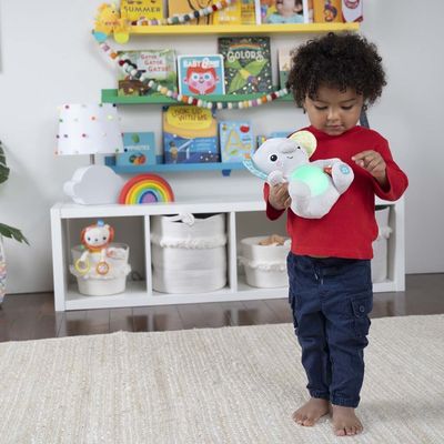 Bright Starts Hračka plyšová hudobná svietiaca Hug-a-bye Baby™ - sloník
