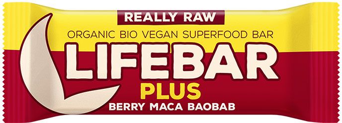 Lifefood Lifebar Plus třešňová s macou a baobabem BIO RAW 47g