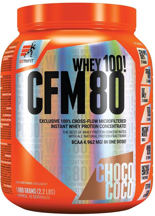 Extrifit CFM Instant Whey 80 čokoláda kokos 1000 g
