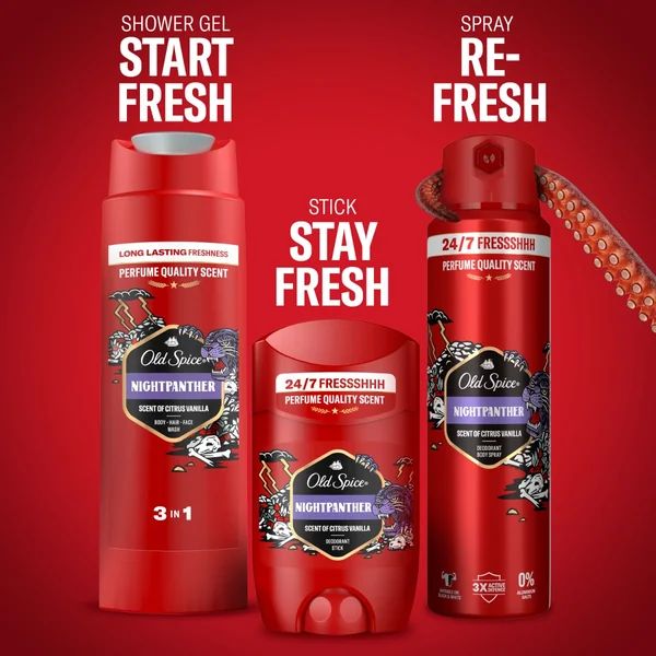 Old Spice Xmass sada Night Panther deodoranty a sprchový gel