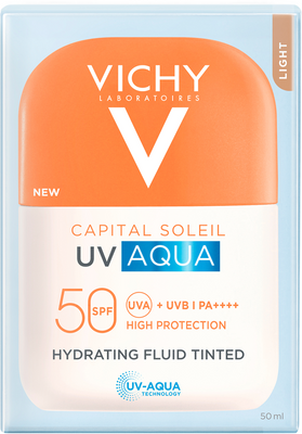 Vichy Capital soleil uv aqua fluid SPF50, tónovaný light 50 ml