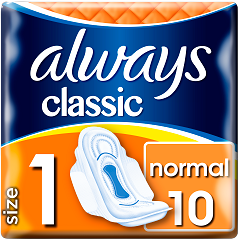 Always Classic Standart hygienické vložky, 10 ks