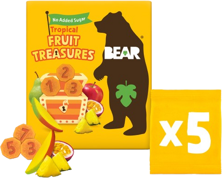 Bear Fruit Treasures Tropical mango a marakuja 5 x 20 g
