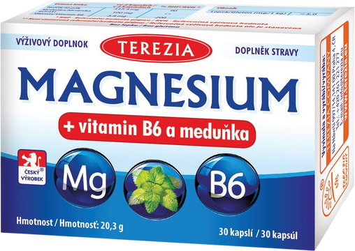 Terezia Magnesium + vitamín B6 a medovka 30 kapsúl
