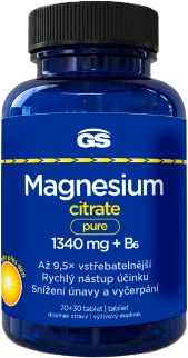 GS Magnesium citrate pure 1340 mg + B6 100 tabliet