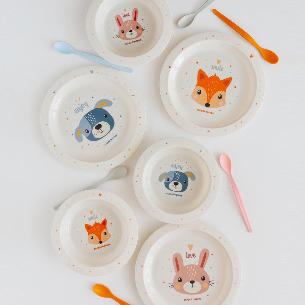 Canpol babies Tanier plastový Cute animals - zajac