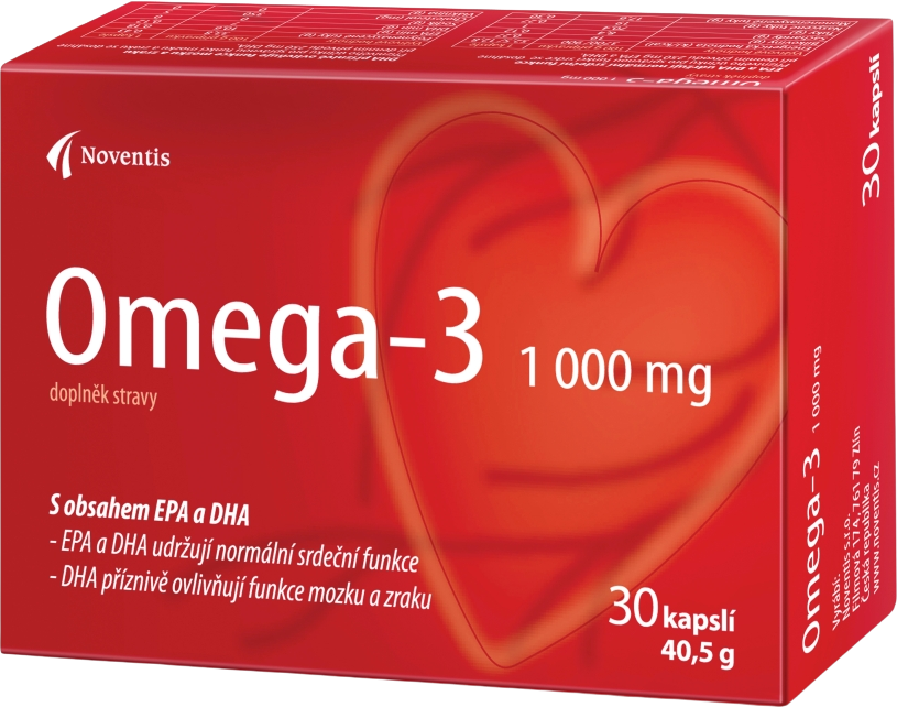 Noventis Omega-3, 1000mg pre zdravé srdce a cievy 30 kapsúl