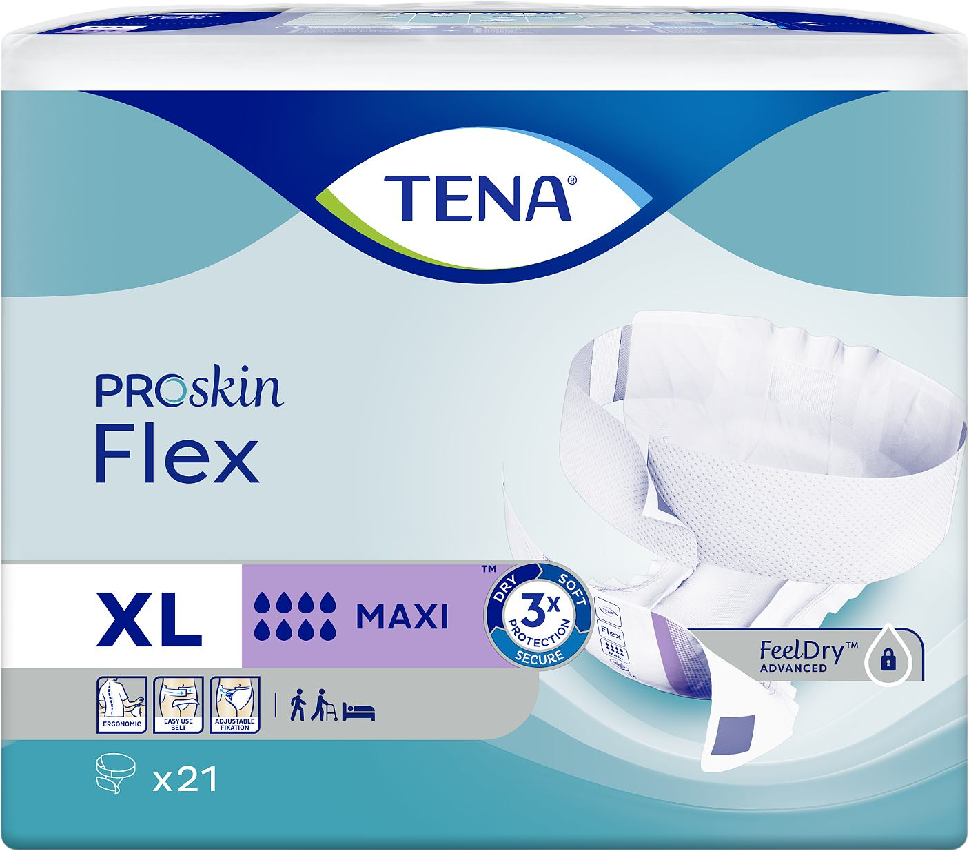 Tena Flex Maxi Extra Large absorpčné nohavičky s rýchloupínacím pásom 21 ks