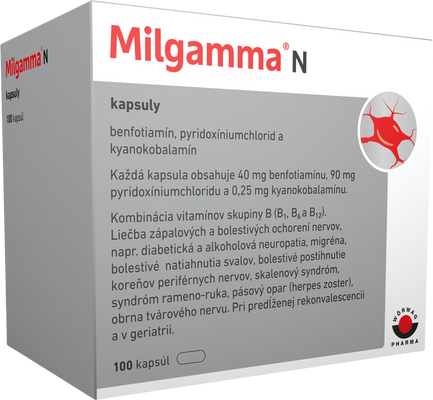 Milgamma N trojkombinacia vitaminov 100 kapsúl