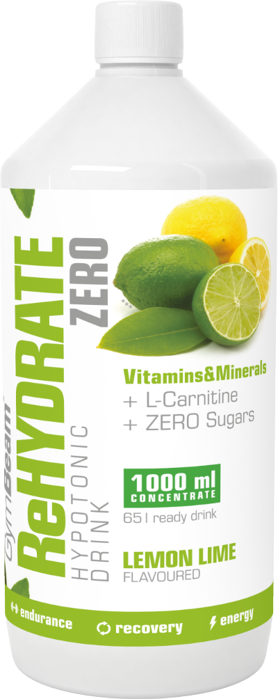GymBeam Iónový nápoj ReHydrate ZERO citrón limetka 1000 ml