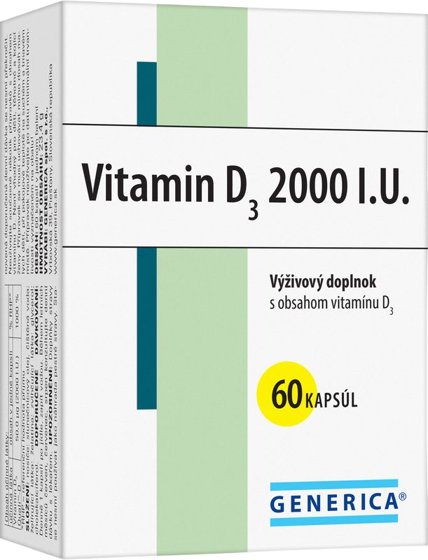 Generica Vitamin D3 2000 I.U. 60 kapsúl