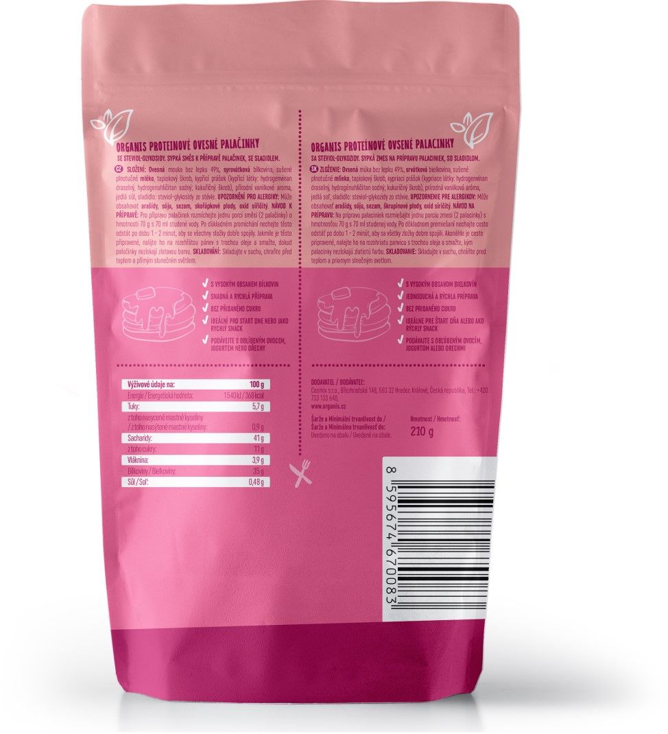 Organis Proteínové palacinky 210 g