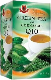 Herbex Premium green tea s Q10 zelený čaj, 20 x 1.5 g