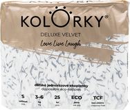 Kolorky DELUXE VELVET Love Live Laugh veľ. S (3-6 kg) 25 ks