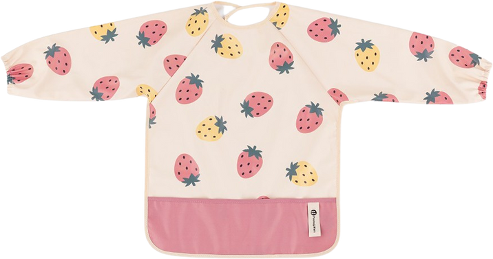 Petite&Mars Podbradník s dlhým rukávom - Ben Beige Strawberies
