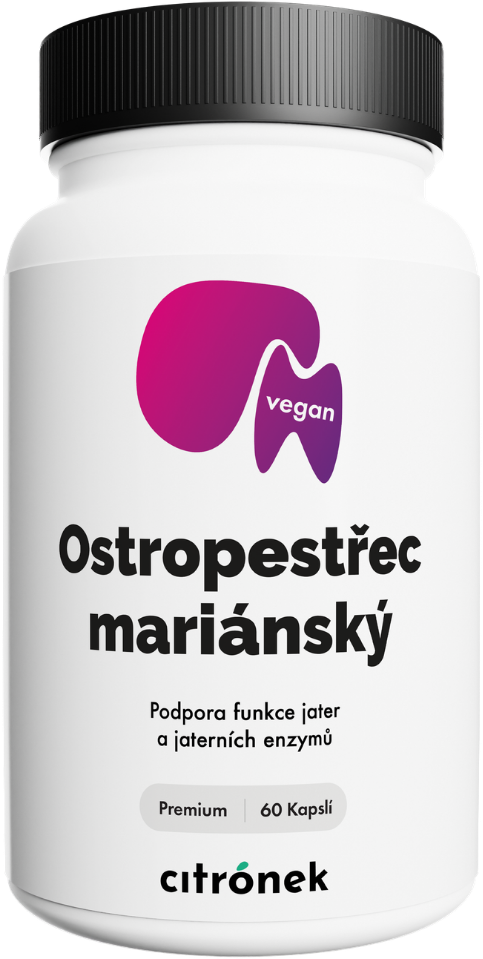 Citronek Pestrec mariánsky, extrakt so silymarínom 200 mg 60 kapsúl