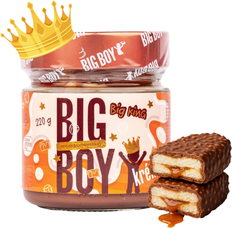 Big Boy Big King - Krém s lieskovými orechmi s mliekom a karamelom 220 g
