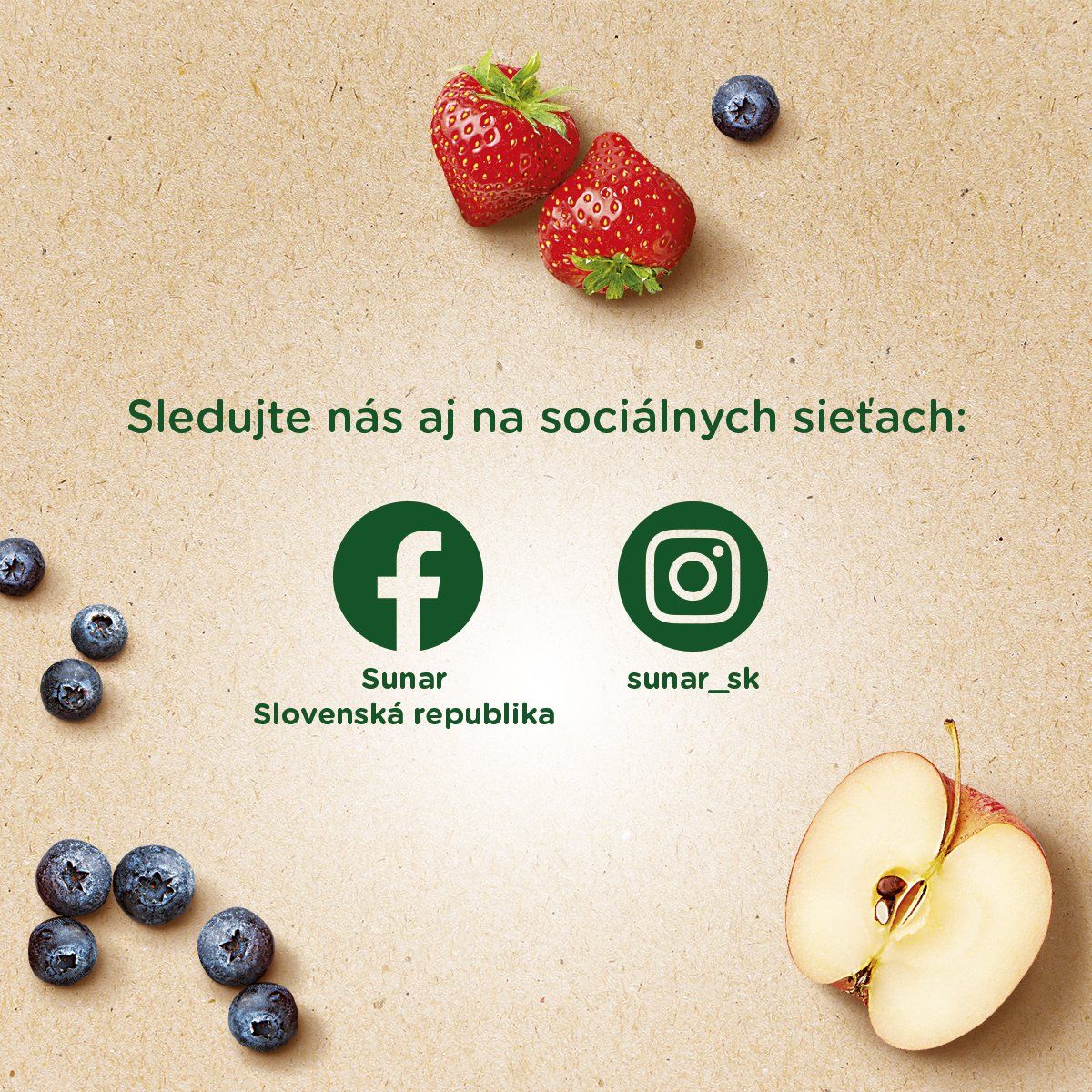 Sunar BIO ovocná kapsička jablko, jahoda, čučoriedka 4m+ 100 g