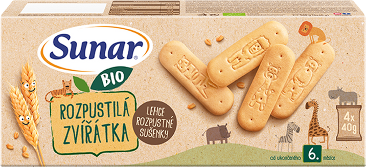 Sunar BIO sušienky Rozpustilé zvieratká 160 g