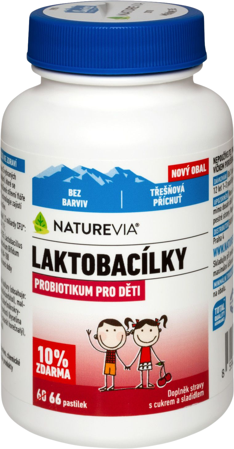 NatureVia Laktobacieľky čerešňové 66 pastilek