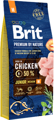 Brit Premium Dog by Nature Junior M 15 kg