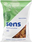 Sens Hrachové chipsy s cvrčším proteinom - Cesnak & Bylinky 80 g