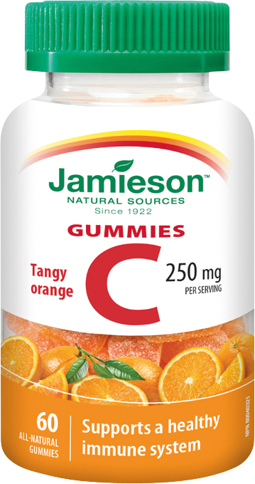 Jamieson Vitamín C Gummies s príchuťou pomaranča želatinky 60 ks