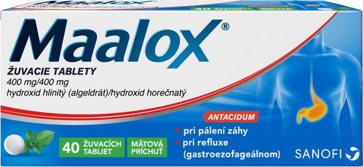 Maalox žuvacích 40 tabliet