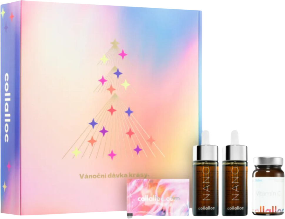 Collalloc Vianočné balenie 2x30 sáčkov + Nano 2x30 ml + Vit. C 60 g
