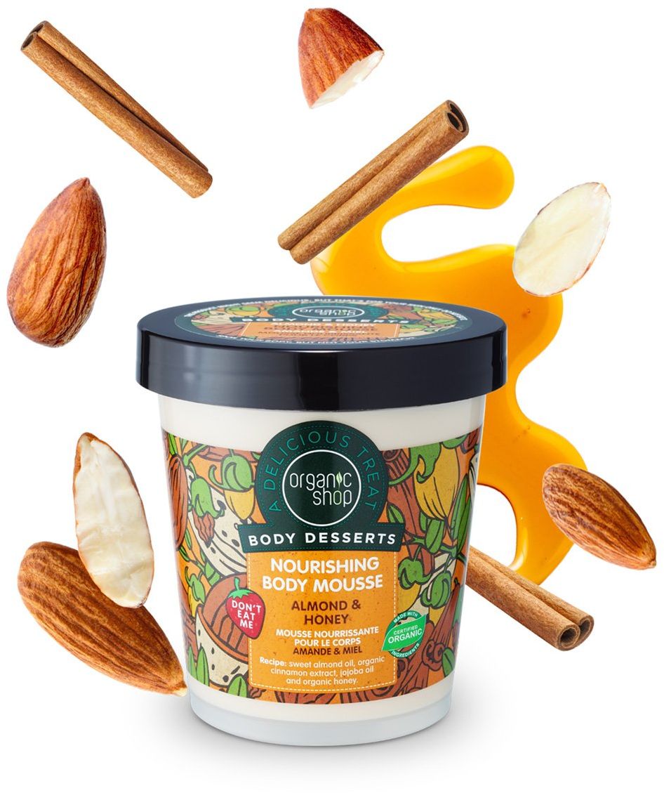 Organic Shop Mandle a Med Výživná telová pena 450 ml