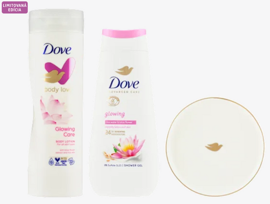 Dove Glowing prémiová kazeta s miskou na šperky