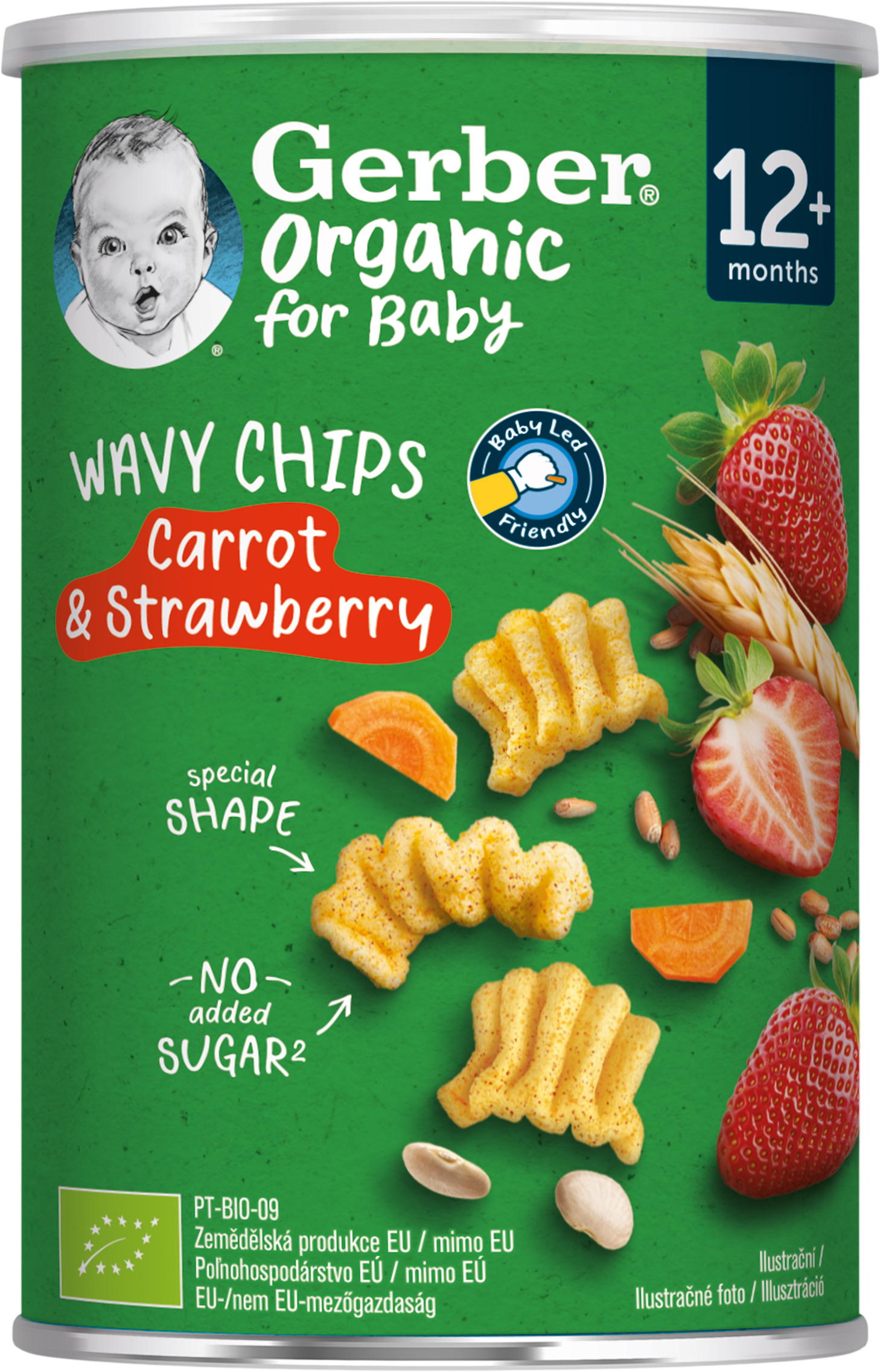 Gerber Wavy Chips mrkva a jahoda 35 g