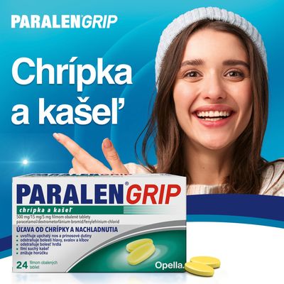Paralen Grip Chrípka a kašeľ 24 tabliet