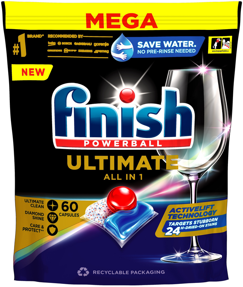 Finish Quantum Ultimate Kapsuly do umývačky riadu 60 ks