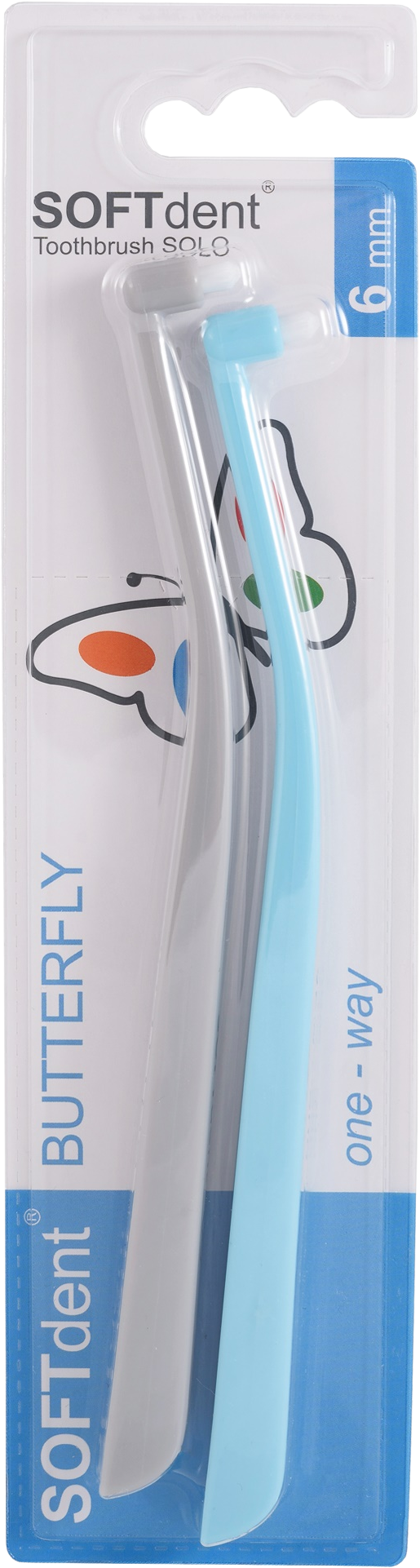 SOFTdent Motýlia zubná kefka SOLO 2 ks