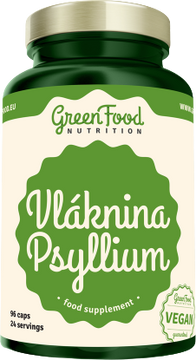GreenFood Nutrition Vláknina Psyllium 96 kapsúl