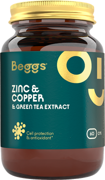 Beggs Zinc + Copper + Green tea extract 60 kapsúl