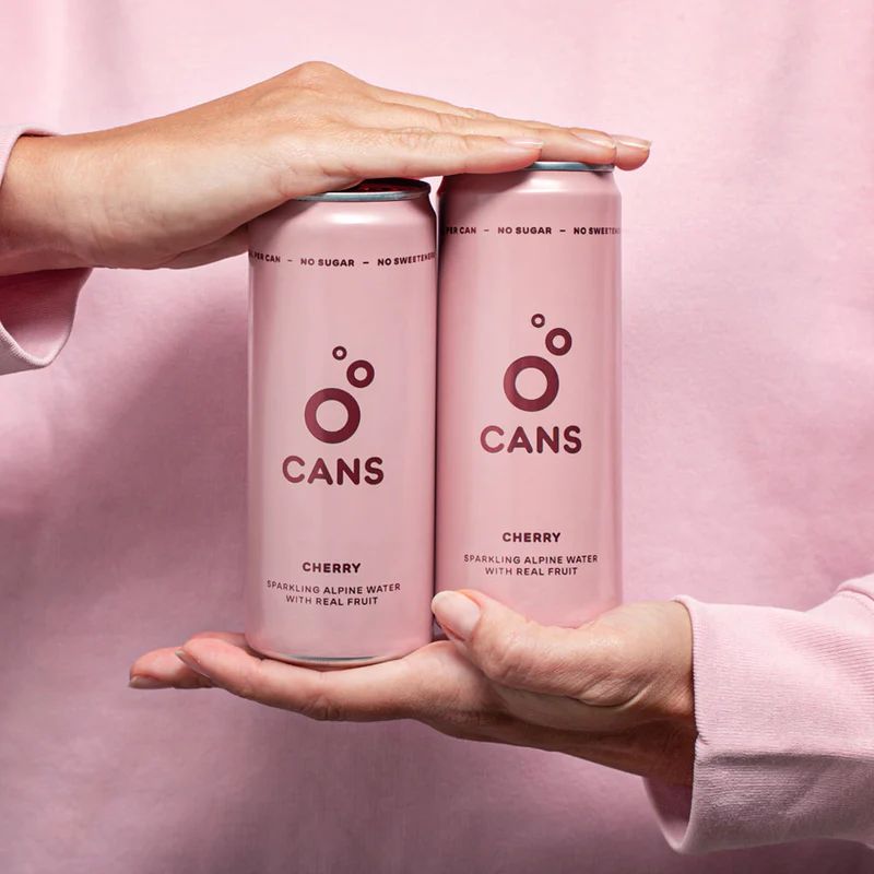 CANS Alpská perlivá voda s príchuťou višne a čerešne 330 ml
