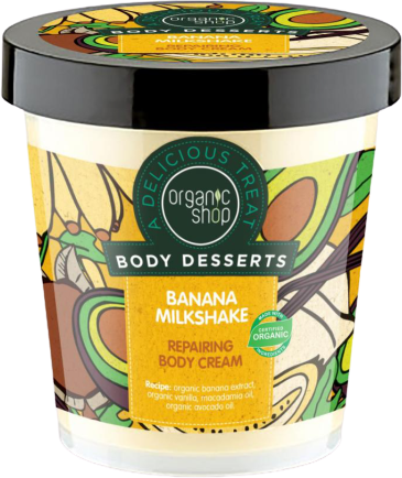 Organic Shop Banánový koktejl - tělový krém 450 ml