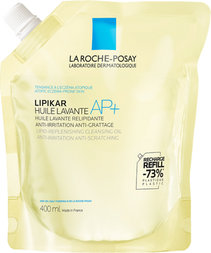 La Roche-Posay Lipikar Olej AP+ zvláčňujúci relipidačný kúpeľový a sprchový olej na podráždenú pokožku 400 ml