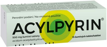 Acylpyrin 500 mg 15 šumivých tabliet