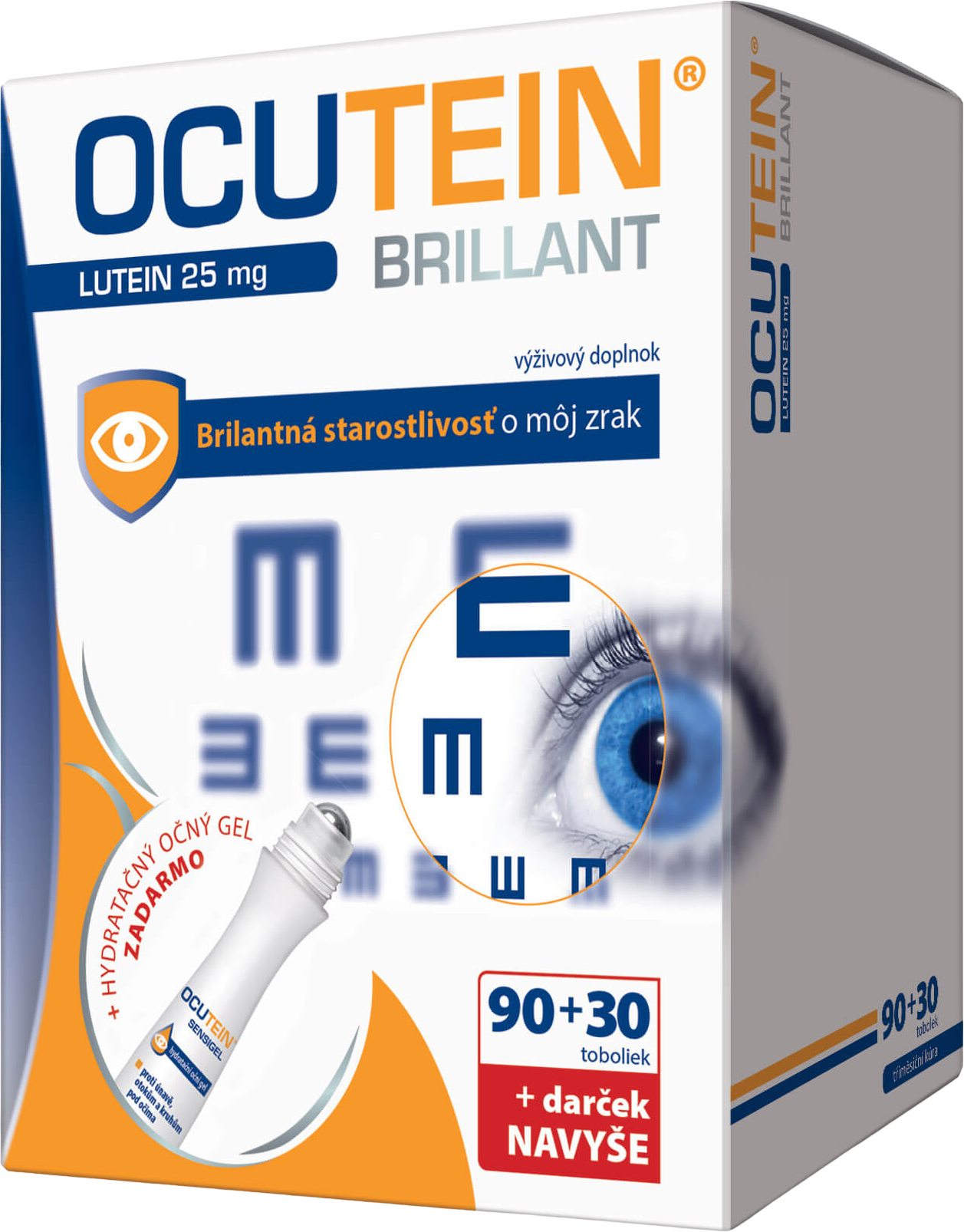 Ocutein BRILLANT Luteín 25 mg 120 tvrdých kapsúl