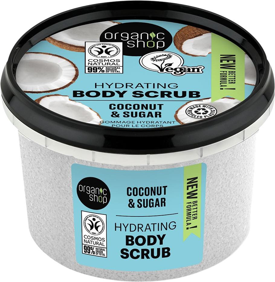 Organic Shop Hydratačný telový peeling Kokos a cukor 250 ml