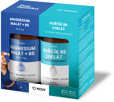MOVit Energy Duo horčíkov - Malát & Bisglycinát 90 tabliet
