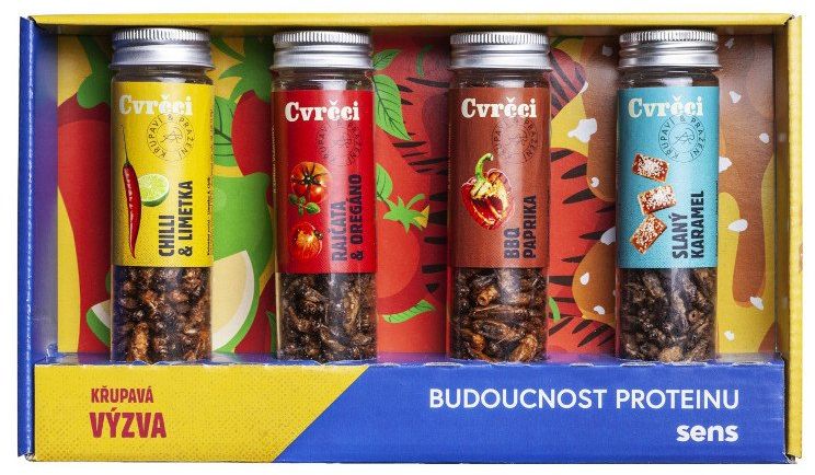 Sens Chrumkavé & praženie cvrčky - Darčekový set 4 chutí 4 x 20 g