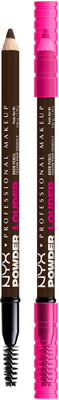 NYX Professional Makeup Powder Louder Brow Pencil púdrová ceruzka na obočie, Deep Brown